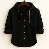 COTTON LINEN HOODIE SHIRT FOR MEN