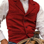 VINTAGE WOOL BLEND VEST FOR MEN