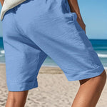 LINEN BEACH SHORTS FOR MEN