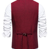V NECK BUTTON VEST FOR MEN