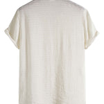 Textured Fabric Short Sleeve Shirt