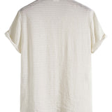 Textured Fabric Short Sleeve Shirt