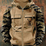 CLEAN MULTI-POCKET ZIP HOODIE FOR MEN