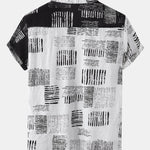Two Tone Abstract Print Shirt