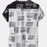 Two Tone Abstract Print Shirt
