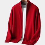 ZIPPERED KNIT CARDIGAN FOR MEN