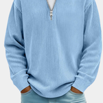 CLASSIC KNIT PULLOVER HALF-ZIP FOR MEN