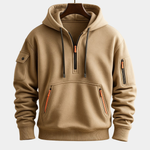 HALF-ZIP FLEECE HOODIE FOR MEN