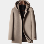 CLASSIC WOOL HOODED COAT FOR MEN