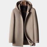 CLASSIC WOOL HOODED COAT FOR MEN