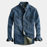 STRIPED LONG-SLEEVE SHIRT FOR MEN