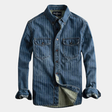 STRIPED LONG-SLEEVE SHIRT FOR MEN