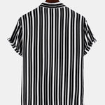 Stripes Short Sleeve Casual Shirts