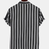 Stripes Short Sleeve Casual Shirts