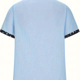 LINEN BLEND LAPEL SHIRT FOR MEN