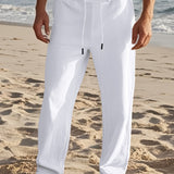 SOLID LINEN TROUSERS FOR MEN
