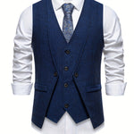 V NECK BUTTON VEST FOR MEN