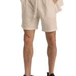 LINEN DRAWSTRING LOOSE SHORTS FOR MEN