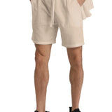 LINEN DRAWSTRING LOOSE SHORTS FOR MEN