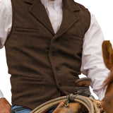 VINTAGE WOOL BLEND VEST FOR MEN