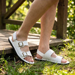 Kensington Genuine Leather Double-Strap Sandals
