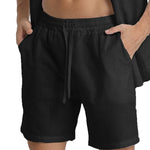 LINEN DRAWSTRING LOOSE SHORTS FOR MEN