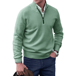 ZIPPERED KNIT PULLOVER FOR MEN