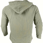 HOODED LINEN SHIRT FOR MEN