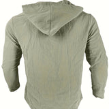 HOODED LINEN SHIRT FOR MEN