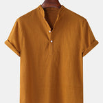 Solid Color Basic Henley Shirts