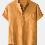 Henry Collar Shirt with Pocket