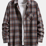 Long Sleeve Retro Plaid Shirt