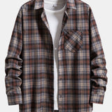Long Sleeve Retro Plaid Shirt