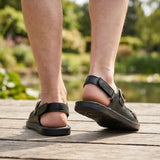 Kensington Genuine Leather Double-Strap Sandals