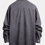 Corduroy Check Patchwork Shirt