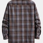 Plaid Patched Pocket Long Sleeve Shirt