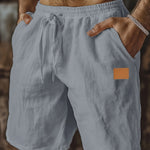WOVEN LINEN SHORTS FOR MEN