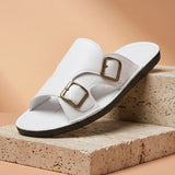 Kingsley Double-Buckle Slide Sandals