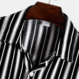 Stripes Short Sleeve Casual Shirts