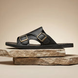 Kingsley Double-Buckle Slide Sandals