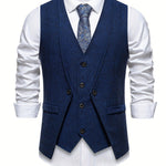 V NECK BUTTON VEST FOR MEN