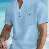 HENLEY COTTON SHIRT FOR MEN