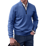 ZIPPERED KNIT PULLOVER FOR MEN