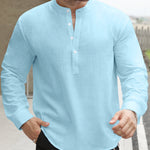BOAT NECK COTTON SHIRT FOR MEN