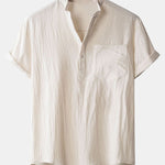 Henry Collar Shirt with Pocket