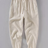 LINEN LOOSE POCKET TROUSERS FOR MEN
