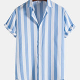 Wide Stripes Stand Shirts