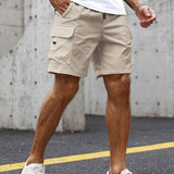 LOOSE DRAWSTRING CARGO SHORTS FOR MEN