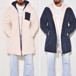 LONG WARM REVERSIBLE COAT FOR MEN