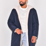 LONG WARM REVERSIBLE COAT FOR MEN